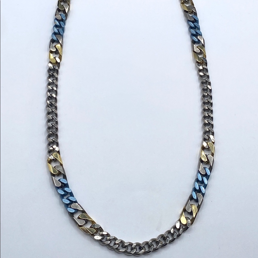 Byrufina handmade new men’s metal link necklace